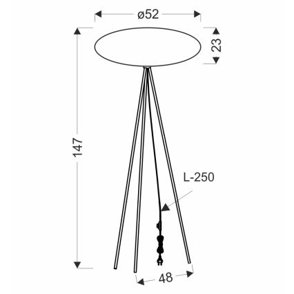 Stojacia lampa CAFEE 1xE27/40W/230V biela/čierna