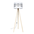 Stojacia lampa CORAL 1xE27/60W/230V béžová/biela/matný chróm