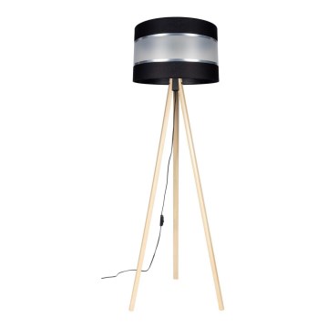 Stojacia lampa CORAL 1xE27/60W/230V béžová/čierna/matný chróm