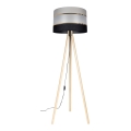 Stojacia lampa CORAL 1xE27/60W/230V béžová/čierna/šedá/zlatá