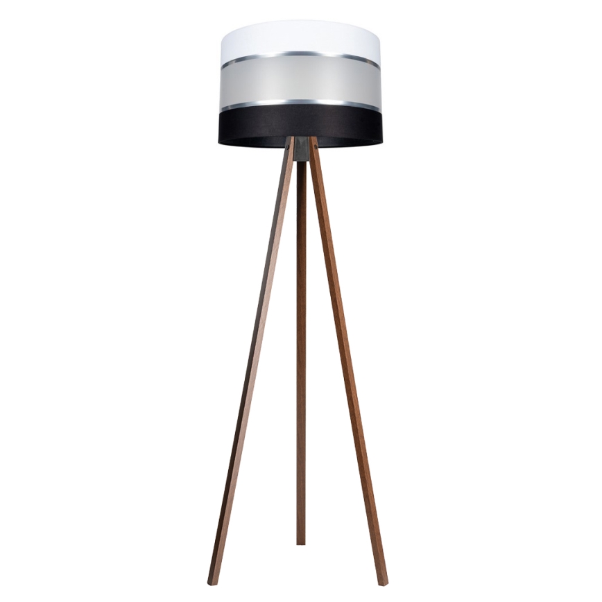 Stojacia lampa CORAL 1xE27/60W/230V hnedá/čierna/biela/matný chróm