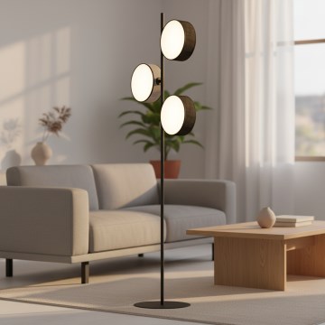 Stojacia lampa DRUMZ 3xE14/10W/230V čierna/sivá