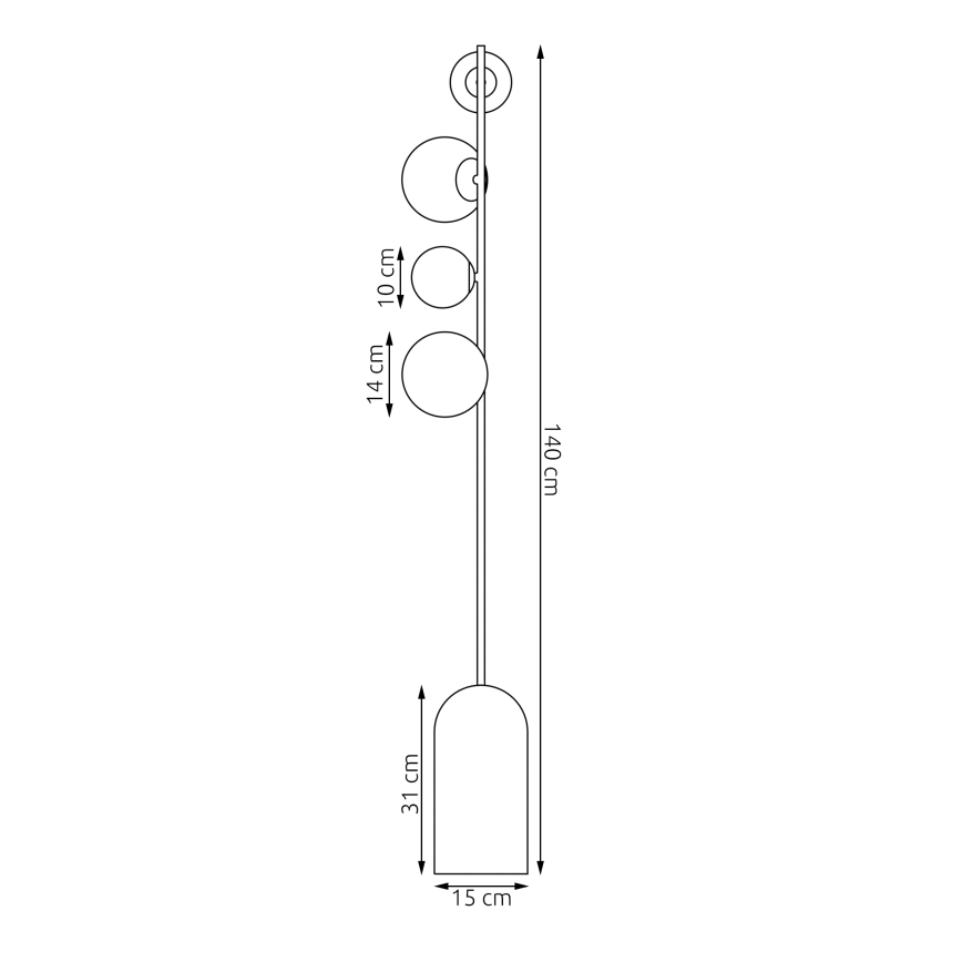 Stojacia lampa ETNO 4xG9/8W/230V béžová