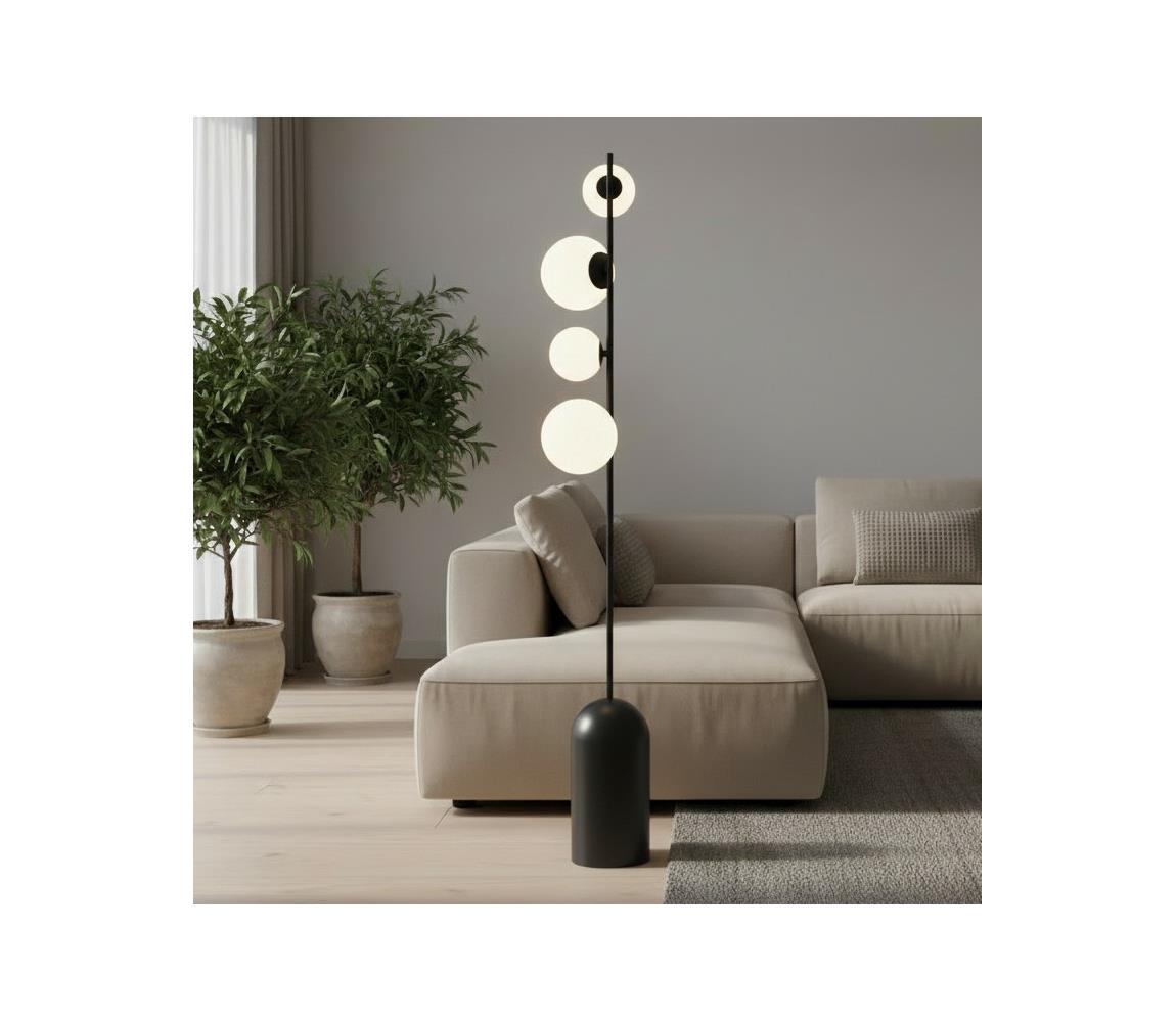 EMIBIG Stojacia lampa ETNO 4xG9/8W/230V čierna 1503/LP4