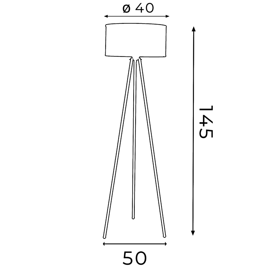 Stojacia lampa FELIX 1xE27/60W/230V čierna