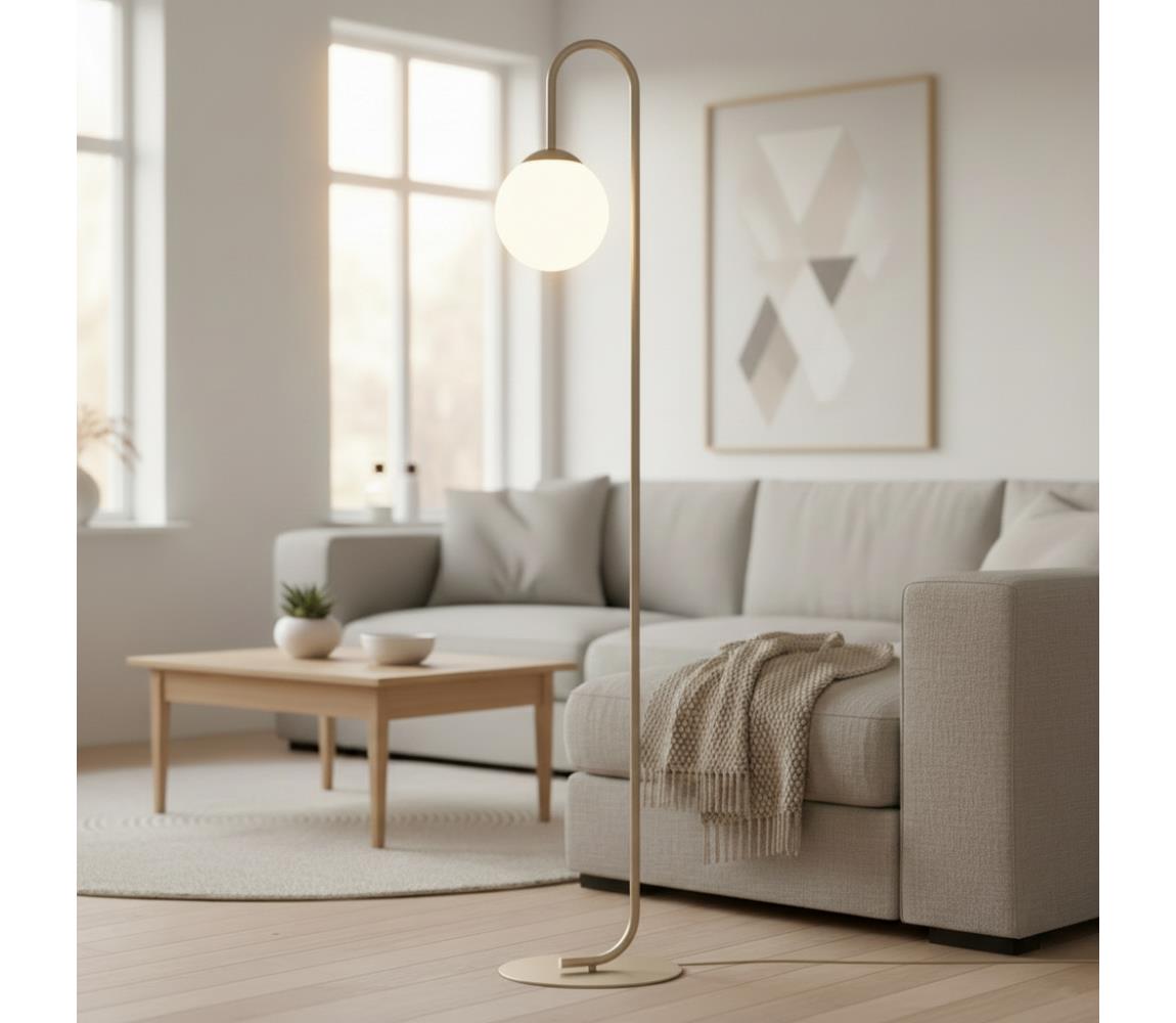 EMIBIG Stojacia lampa FLOR 1xE14/10W/230V béžová 1497/LP1