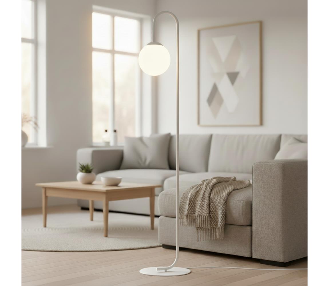 EMIBIG Stojacia lampa FLOR 1xE14/10W/230V biela 1498/LP1