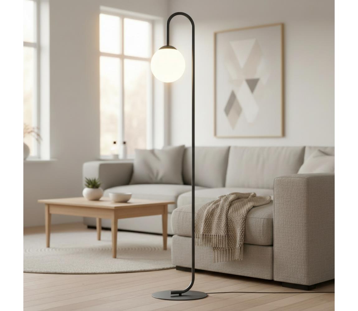 EMIBIG Stojacia lampa FLOR 1xE14/10W/230V čierna 1495/LP1