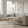 Stojacia lampa FLOR 1xE14/10W/230V sivá