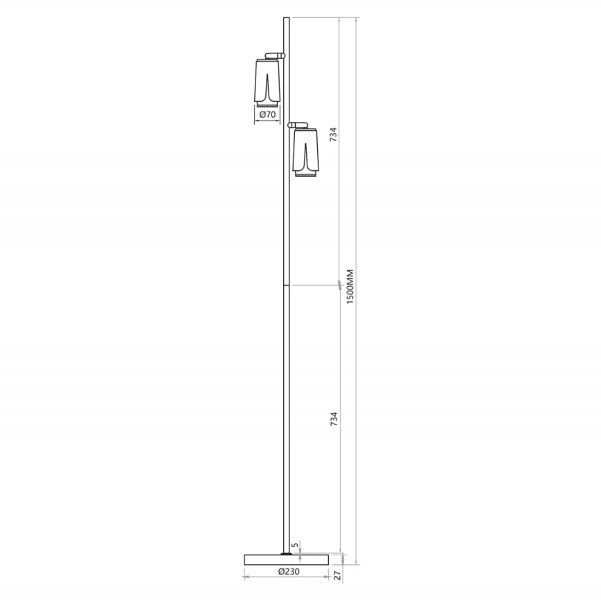 Stojacia lampa FLOWER 2xGU10/8W/230V biela