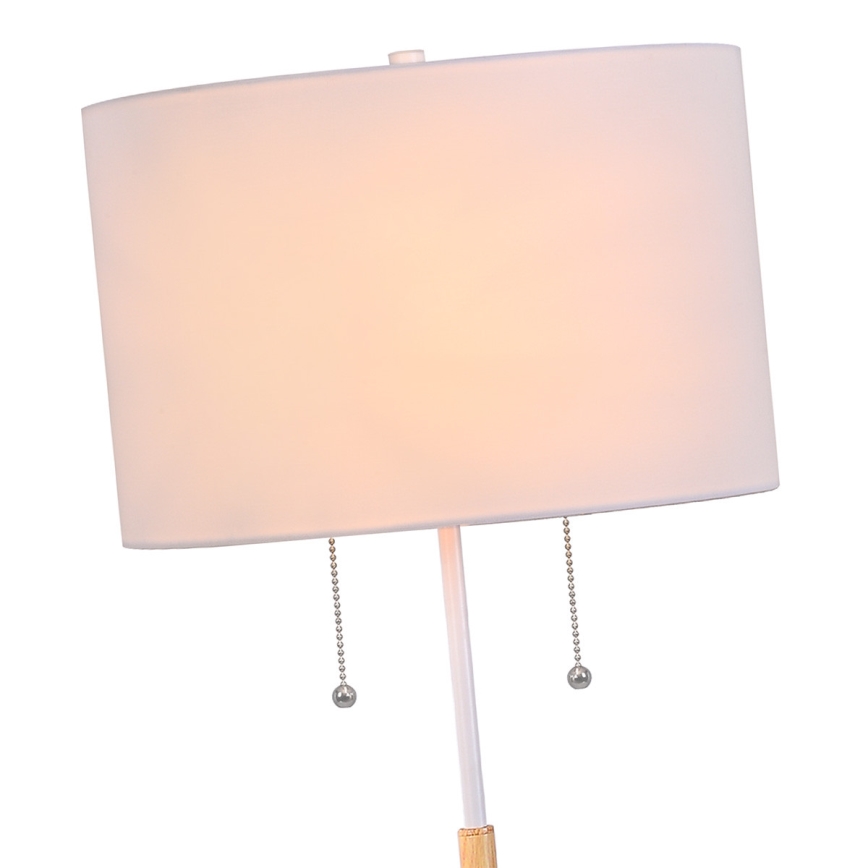 Stojacia lampa FOGO 2xE27/15W/230V biela/béžová
