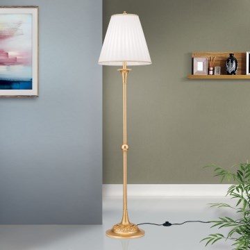 Stojacia lampa FONSA 1xE27/60W/230V biela/zlatá