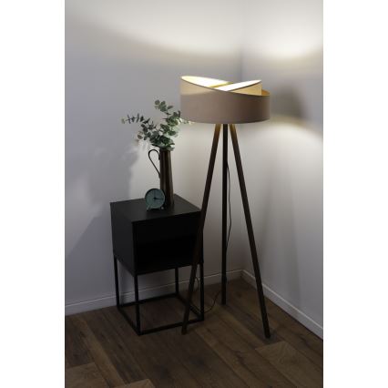 Stojacia lampa GALAXY 1xE27/60W/230V béžová/wenge