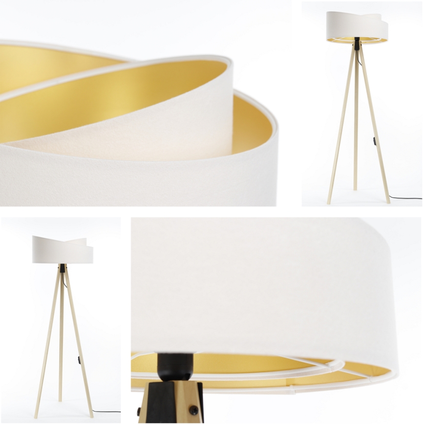 Stojacia lampa GALAXY 1xE27/60W/230V biela/béžová