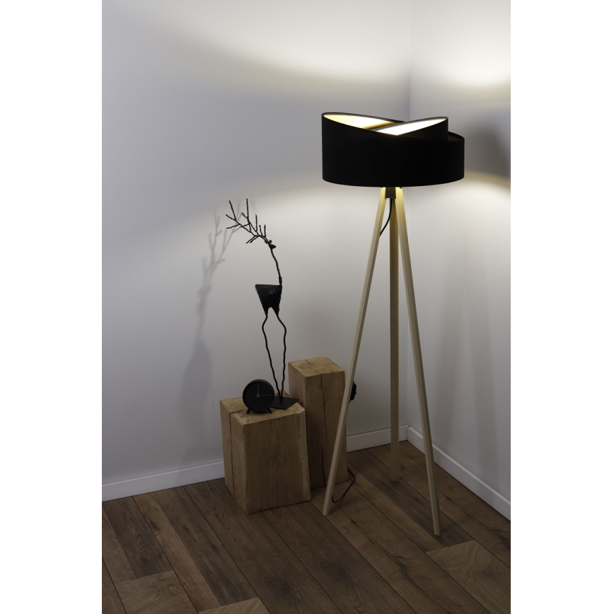Stojacia lampa GALAXY 1xE27/60W/230V čierna/béžová