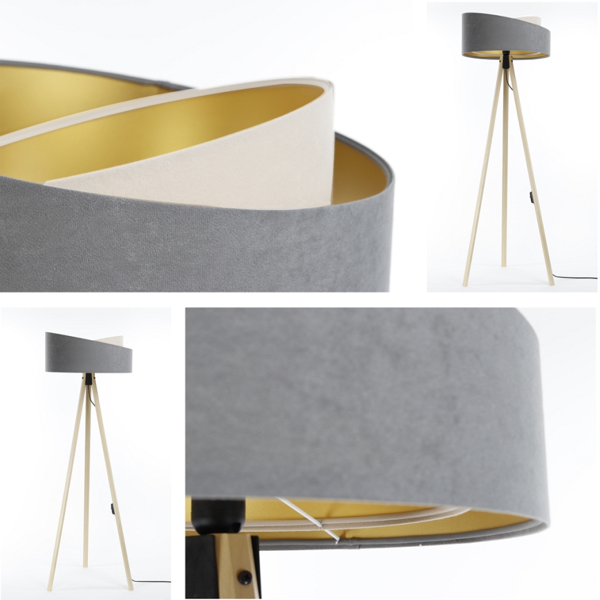 Stojacia lampa GALAXY 1xE27/60W/230V šedá/béžová