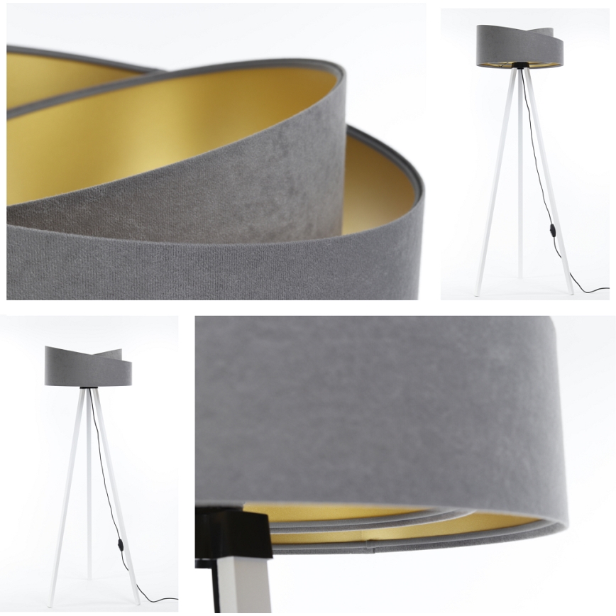 Stojacia lampa GALAXY 1xE27/60W/230V šedá/biela