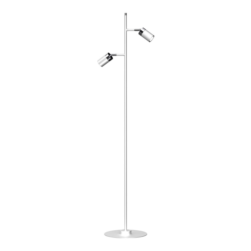 Stojacia lampa JOKER 2xGU10/25W/230V biela/lesklý chróm