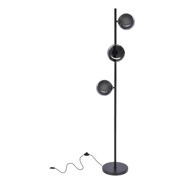 Stojacia lampa KAMA 3xG9/28W/230V čierna/dymová čierna