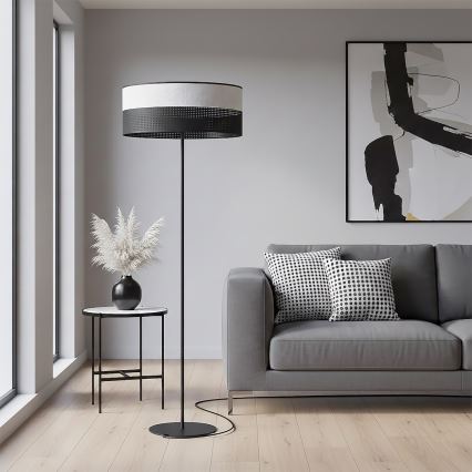 Stojacia lampa KARBON 1xE27/15W/230V čierna/sivá
