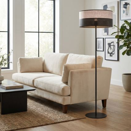 Stojacia lampa KARBON 1xE27/15W/230V čierna/sivá