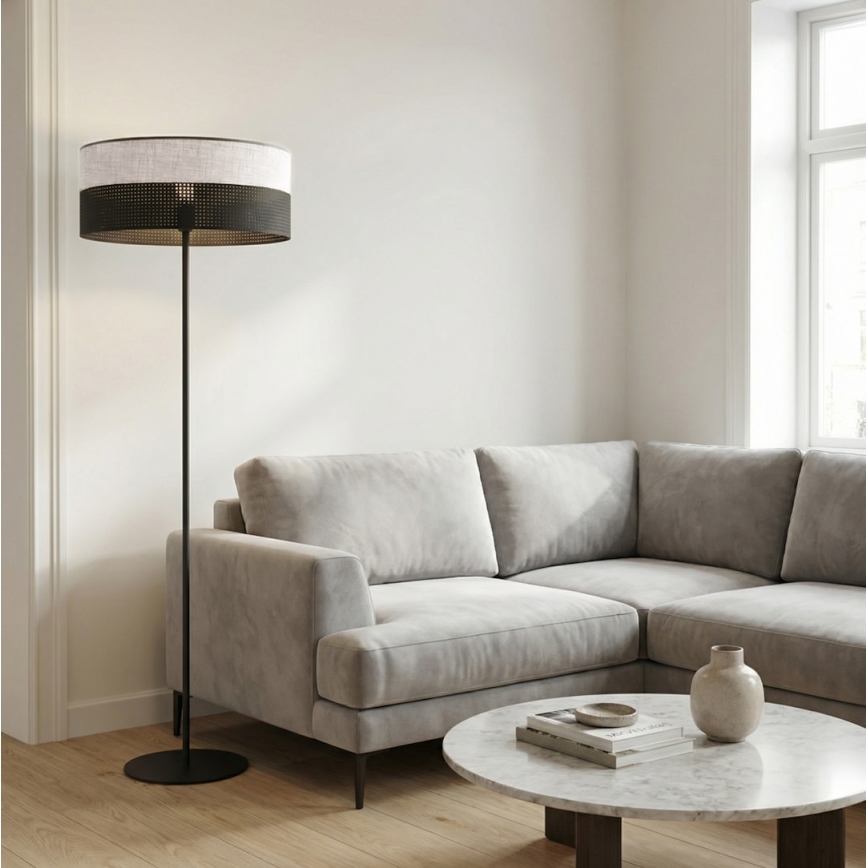 Stojacia lampa KARBON 1xE27/15W/230V čierna/sivá