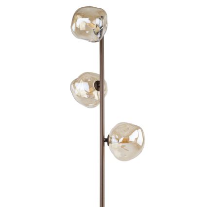 Stojacia lampa LAVA 3xG9/8W/230V bronzová/dymová béžová