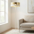 Stojacia lampa LUX 1xE27/15W/230V biela/zlatá