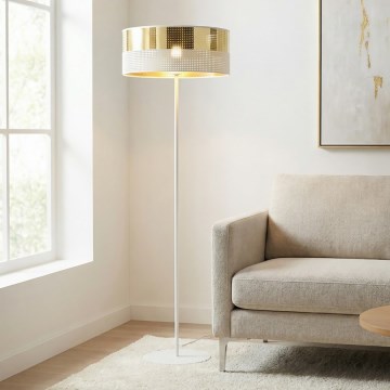 Stojacia lampa LUX 1xE27/15W/230V biela/zlatá