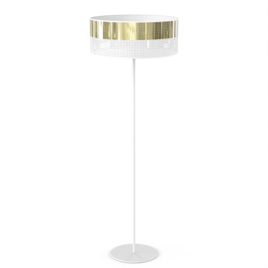 Stojacia lampa LUX 1xE27/15W/230V biela/zlatá