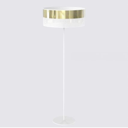 Stojacia lampa LUX 1xE27/15W/230V biela/zlatá