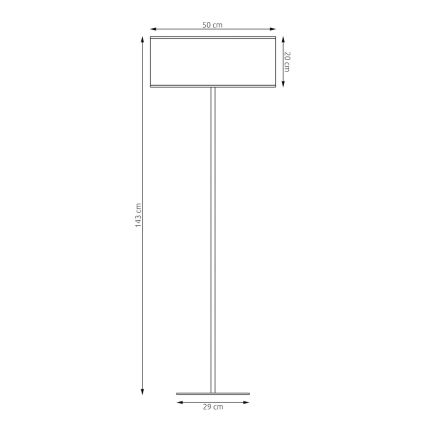 Stojacia lampa LUX 1xE27/15W/230V biela/zlatá
