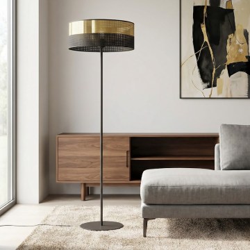 Stojacia lampa LUX 1xE27/15W/230V čierna/zlatá