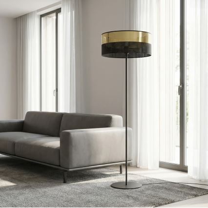 Stojacia lampa LUX 1xE27/15W/230V čierna/zlatá