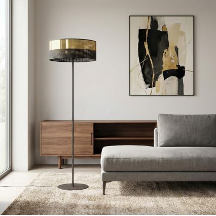 Stojacia lampa LUX 1xE27/15W/230V čierna/zlatá