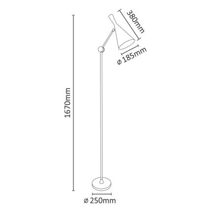 Stojacia lampa MODERN 1xE27/20W/230V biela