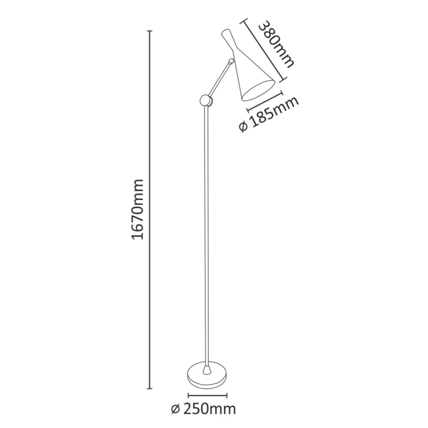 Stojacia lampa MODERN 1xE27/20W/230V biela
