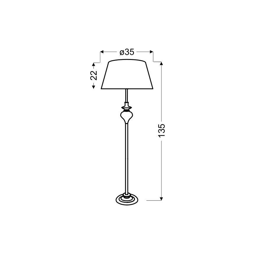 Stojacia lampa PRIMA 1xE27/60W/230V strieborná/lesklý chróm
