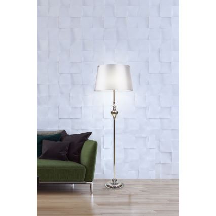 Stojacia lampa PRIMA 1xE27/60W/230V strieborná/lesklý chróm