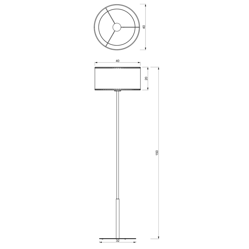 Stojacia lampa RATTAN 1xE27/60W/230V ratan