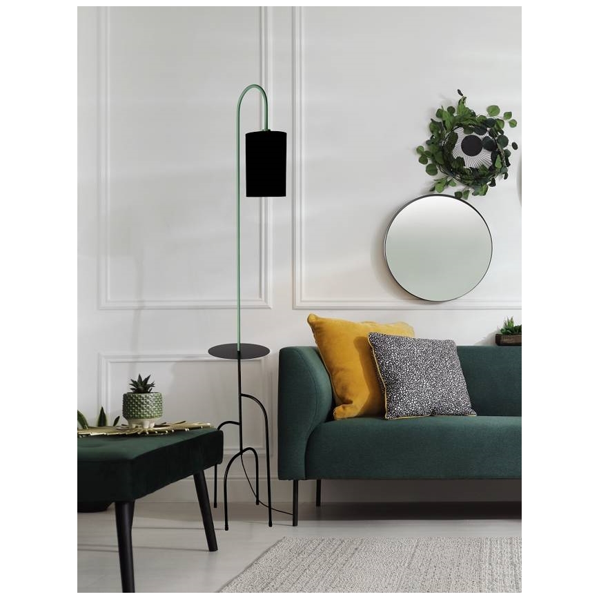 Stojacia lampa RAVELLO 1xE14/40W/230V čierna/tyrkysová