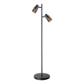 Stojacia lampa REBECCA 2xE14/8W/230V čierna/dymová