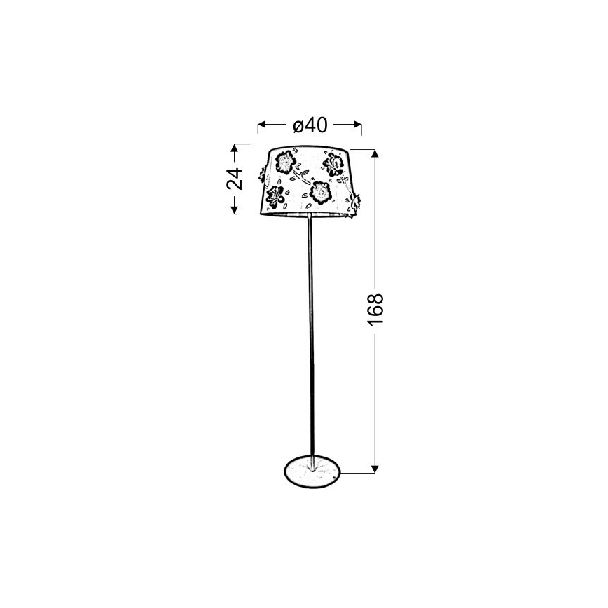 Stojacia lampa ROSA 3xE14/40W/230V biela
