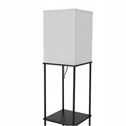 Stojacia lampa s policami 1xE27/40W/230V 160 cm čierna/biela