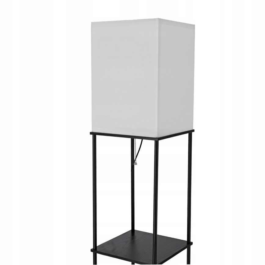 Stojacia lampa s policami 1xE27/40W/230V čierna/biela