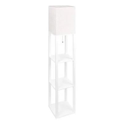 Stojacia lampa s poličkami 1xE27/60W/230V biela
