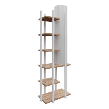 Stojacia lampa s poličkami MODA DOR 1xE27/40W/230V biela/hnedá