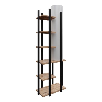 Stojacia lampa s poličkami MODA DOR 1xE27/40W/230V čierna/hnedá