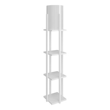 Stojacia lampa s poličkami NORA 1xE27/40W/230V biela