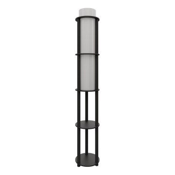 Stojacia lampa s poličkami NOTO 1xE27/40W/230V čierna